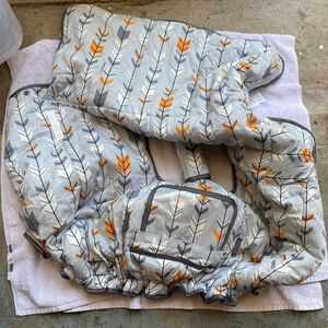 Dodo Nici Orange & Gray Baby Shopping Cart Cover
